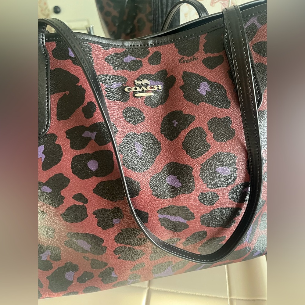 Coach city tote Leopard-Print Tote - Picture 2 of 10